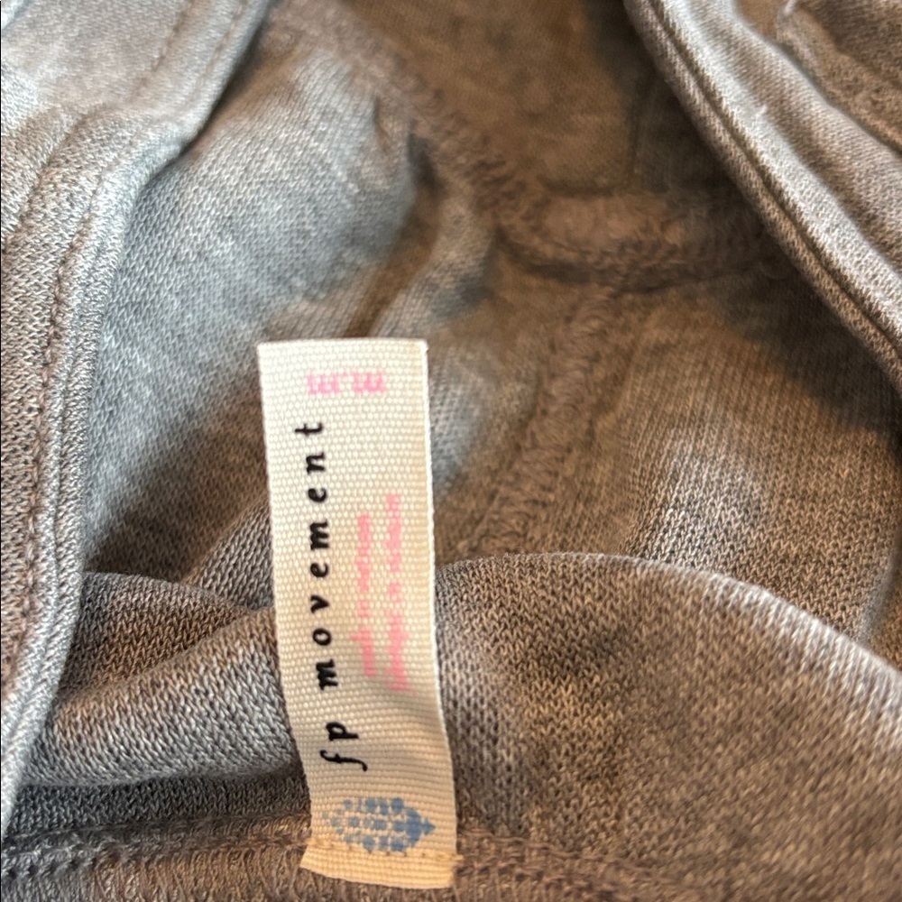 Free People Creekside Heather Gray Jogger Ankle Tie Harem Drop Crotch pants NWT - Picture 12 of 13